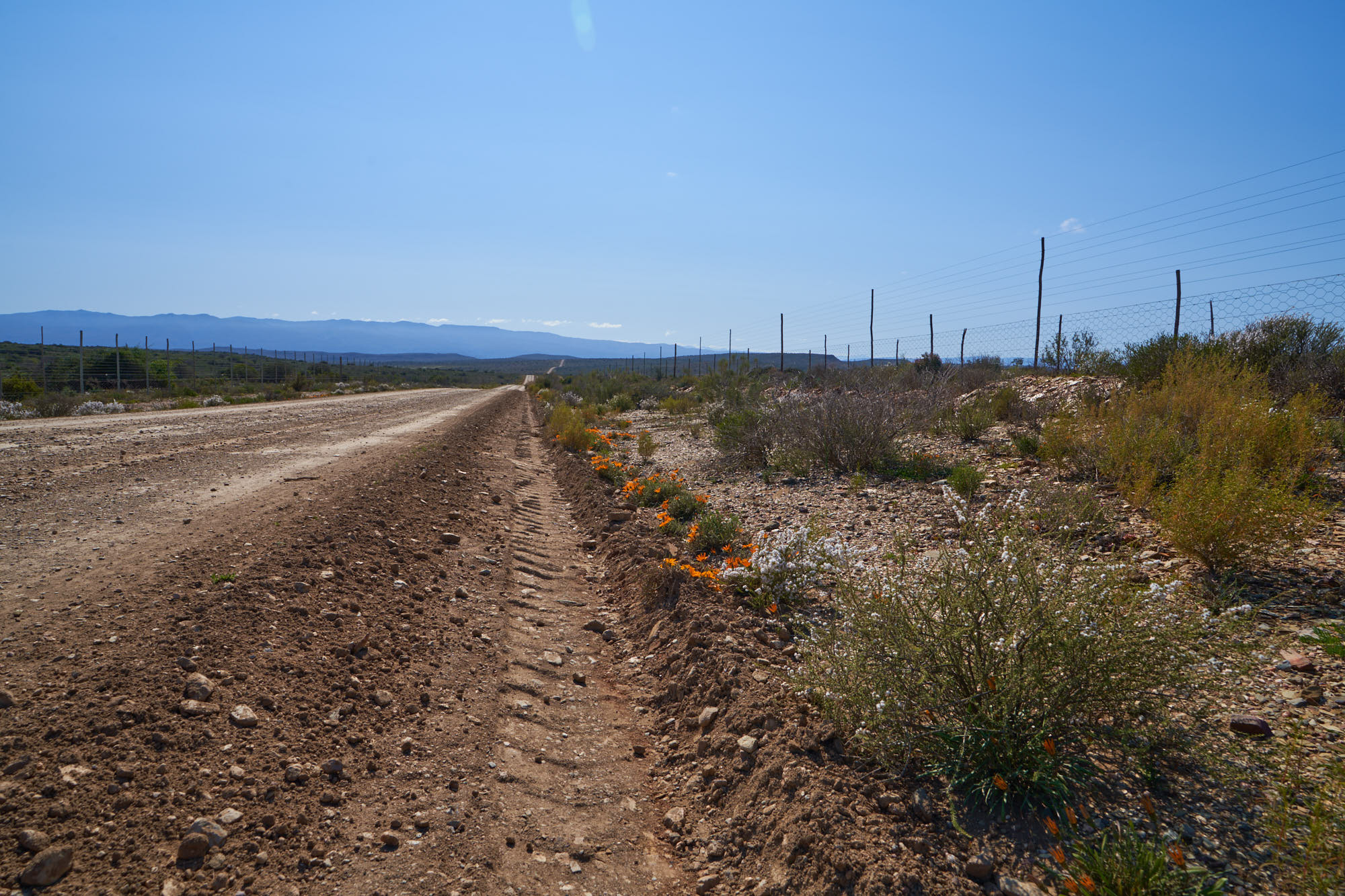 On the side road