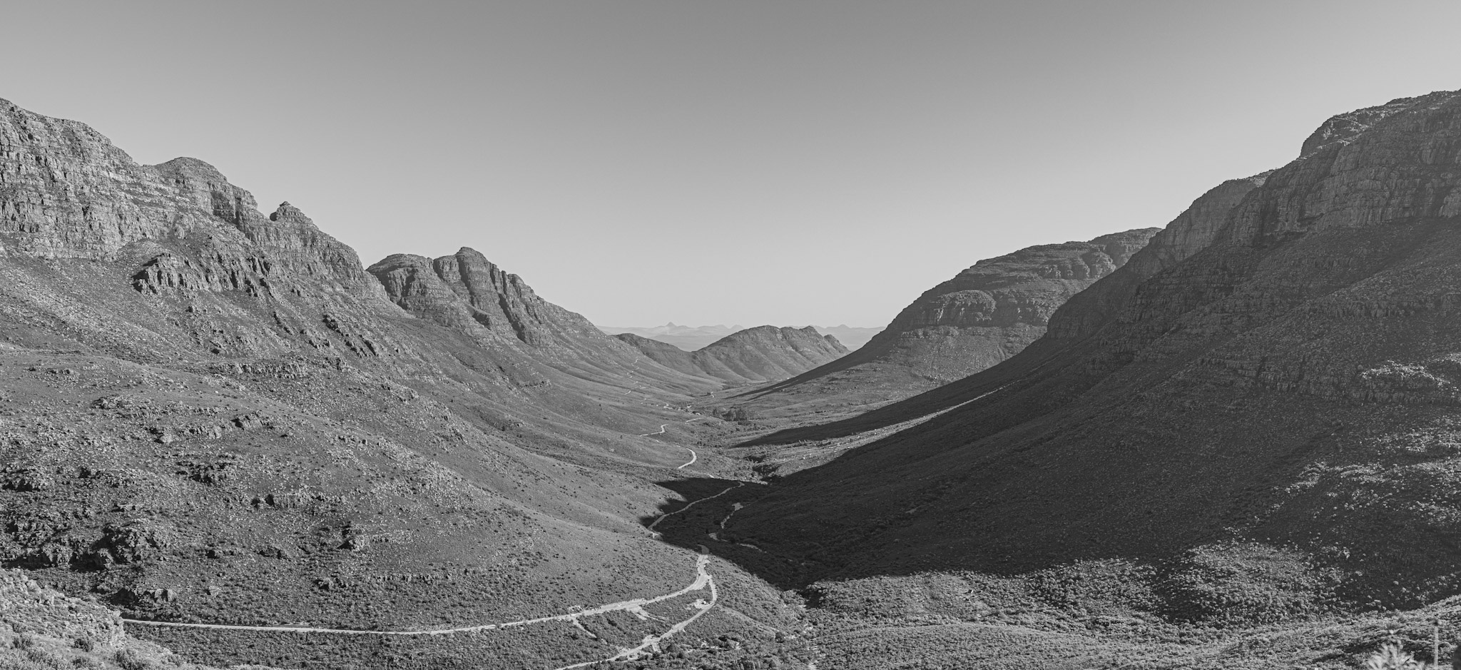 Cederberg Mountain Valleys - Black & White