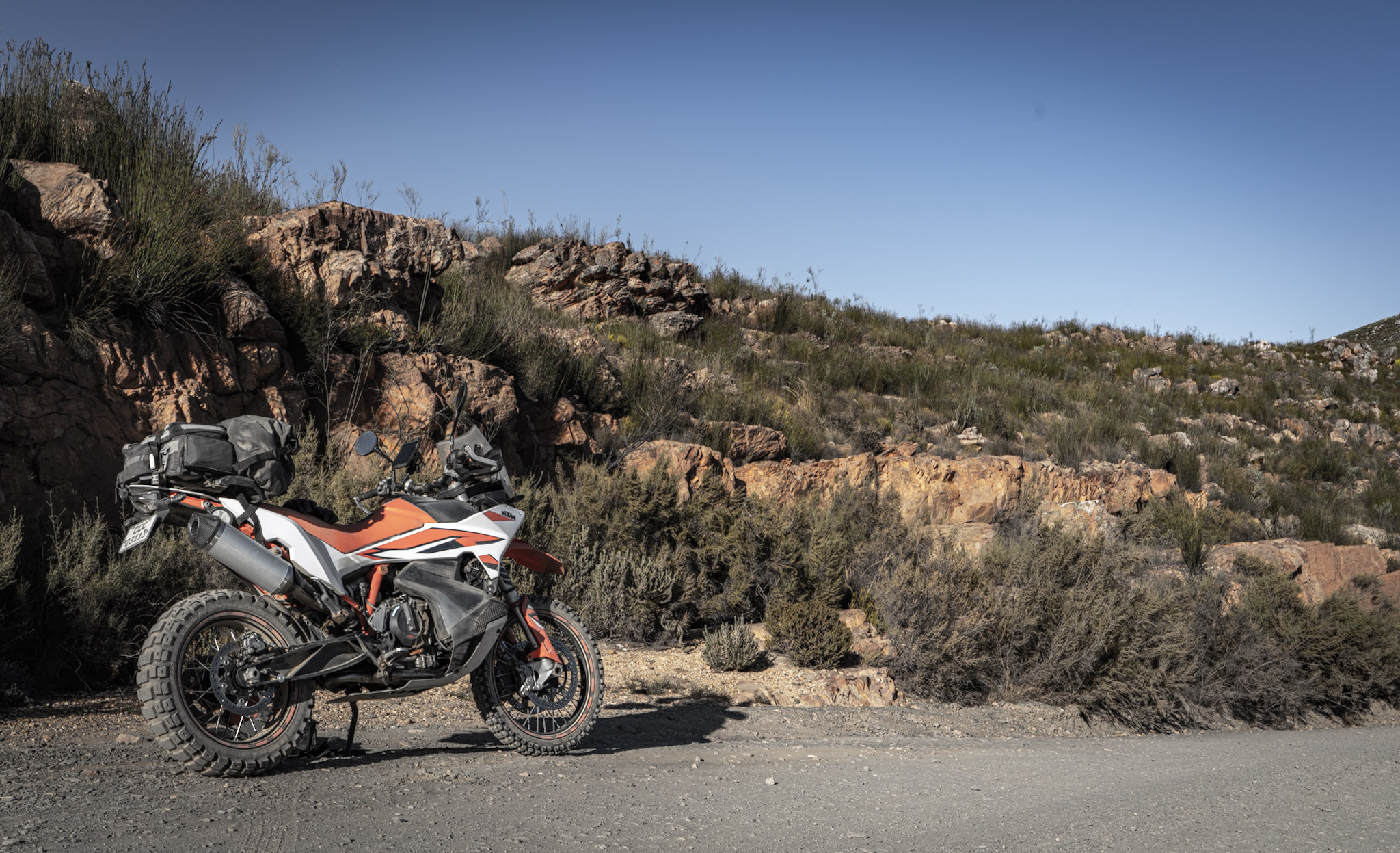 Riding down Swartberg Pass