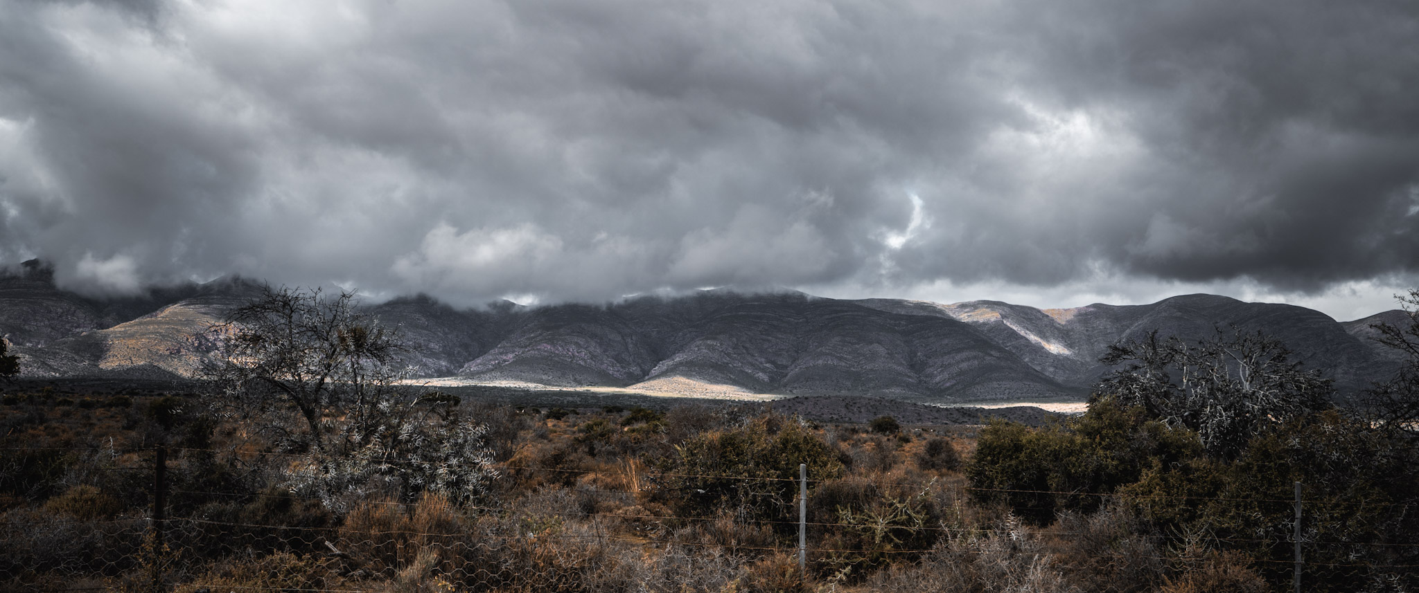 Light at the Foor of the Karoo Mountain