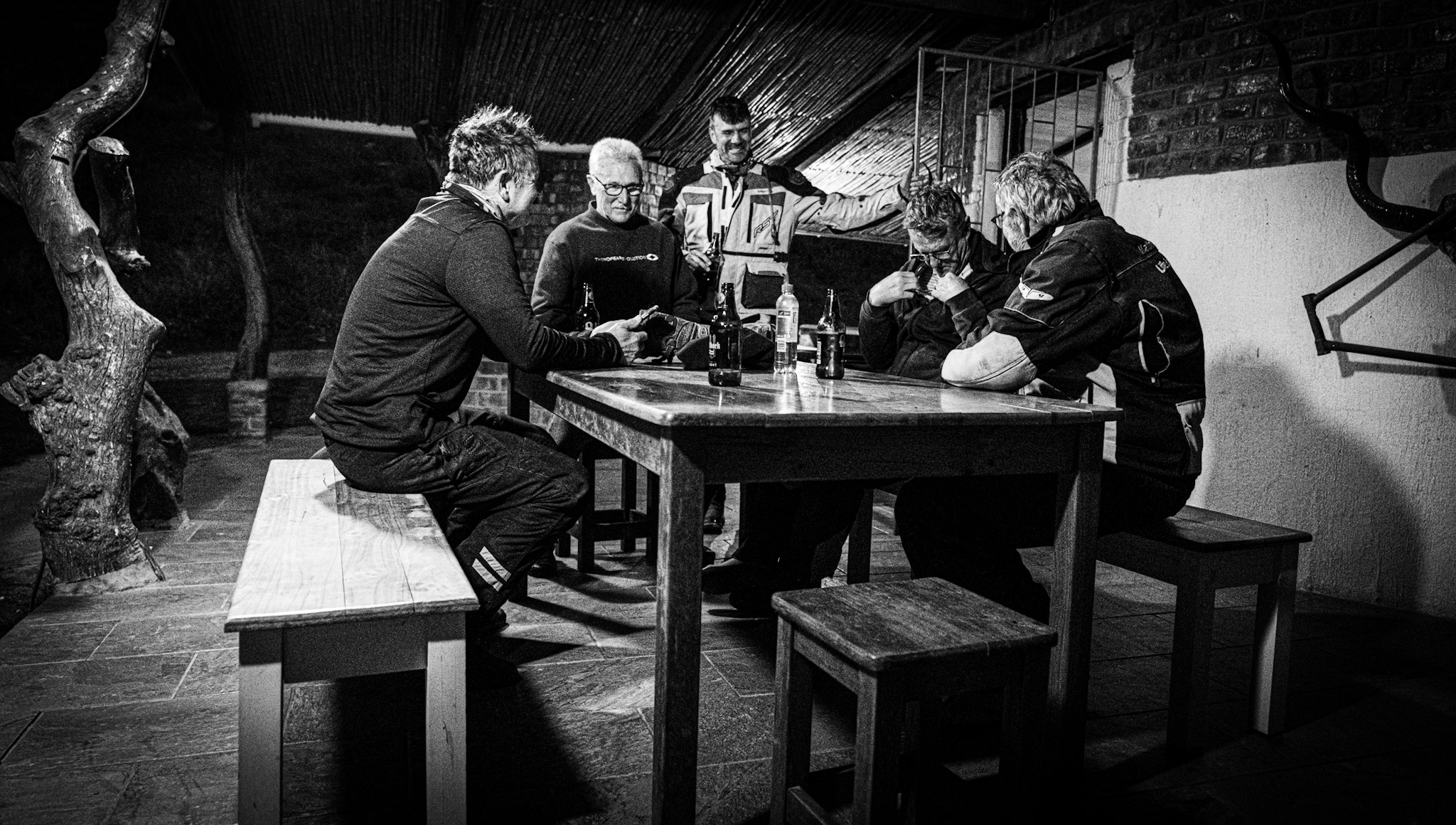 A few beers after a challenging day