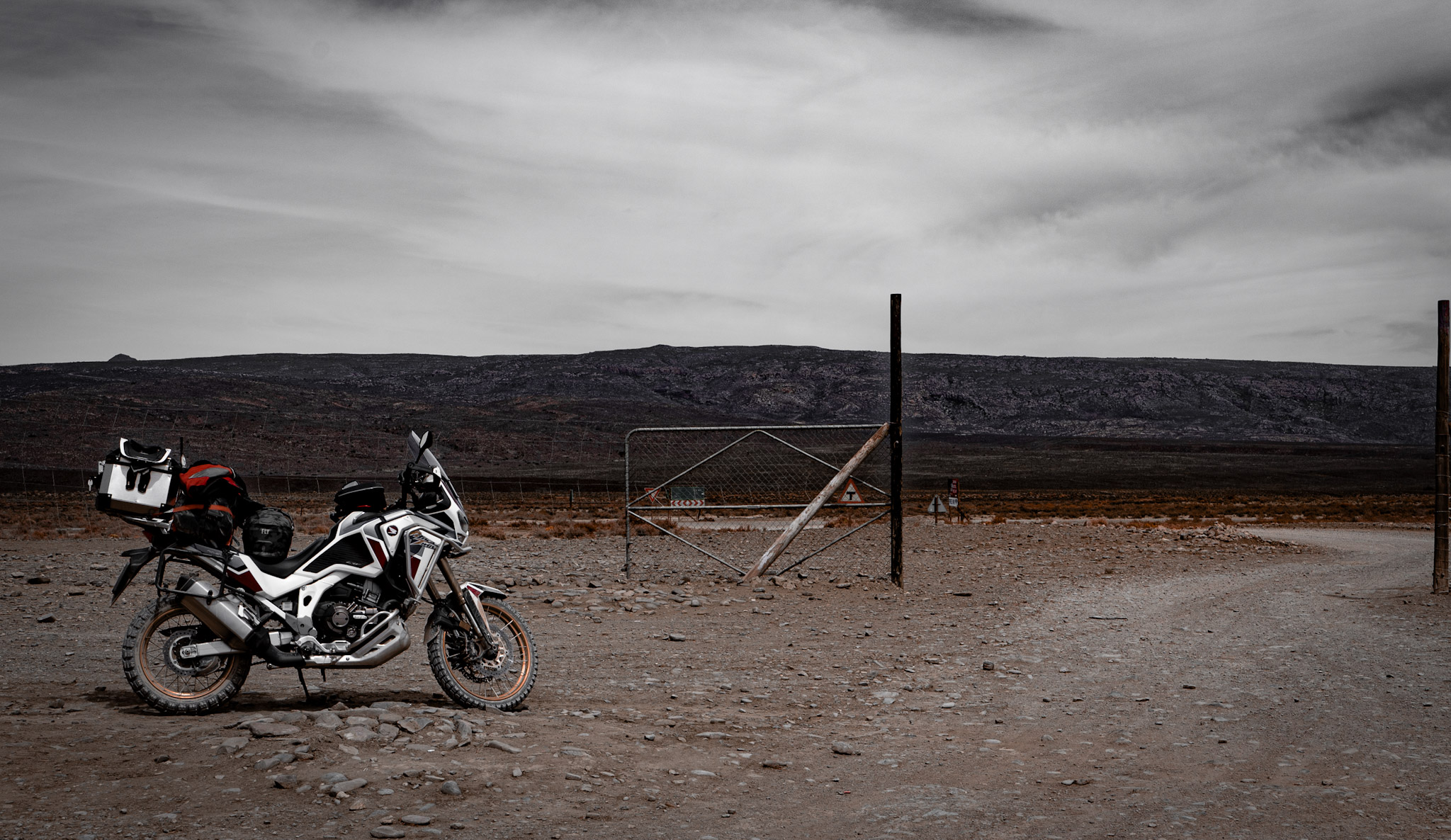 Marius and his Africa Twin in the Tankwa