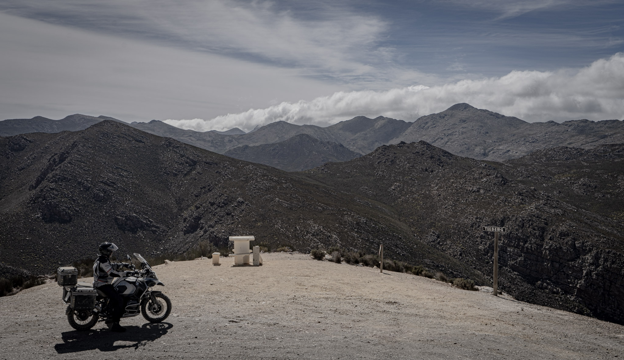 John appreciates the views over Swartberg mountains