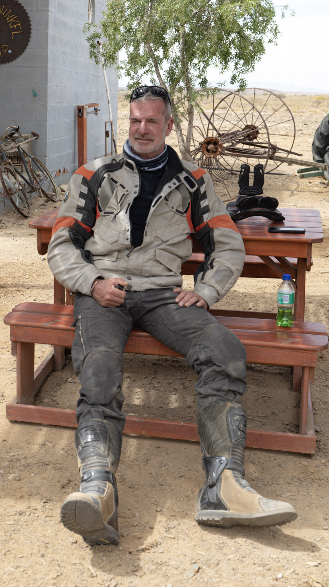 Johan taking it easy at Tankwa Padstal